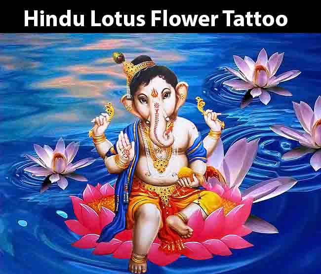 Hindu Lotus Flower Tattoo