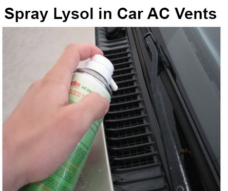 Is it safe to spray Lysol in car ac vents?