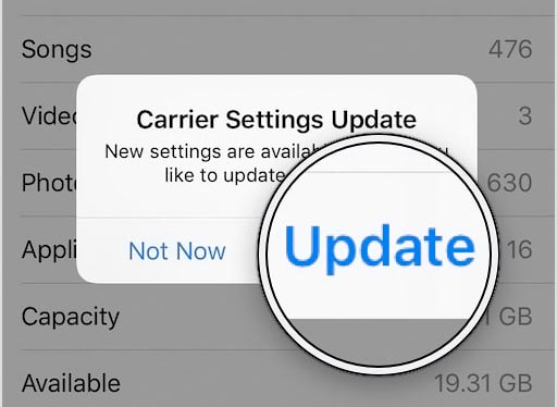 manual update iphone seting