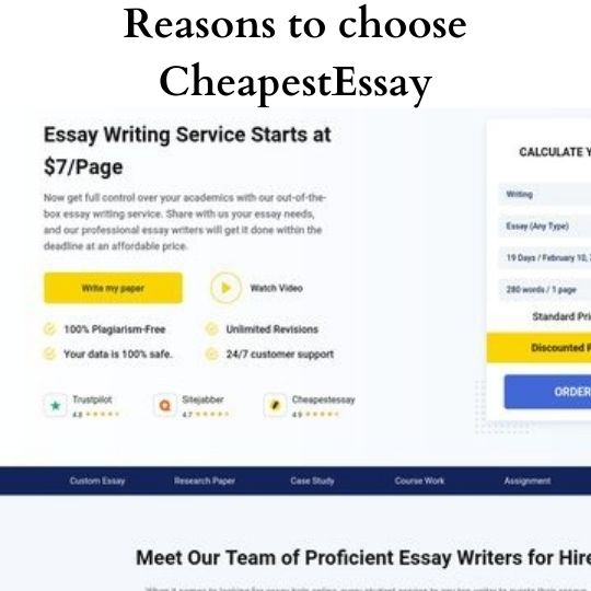 Reasons to choose CheapestEssay