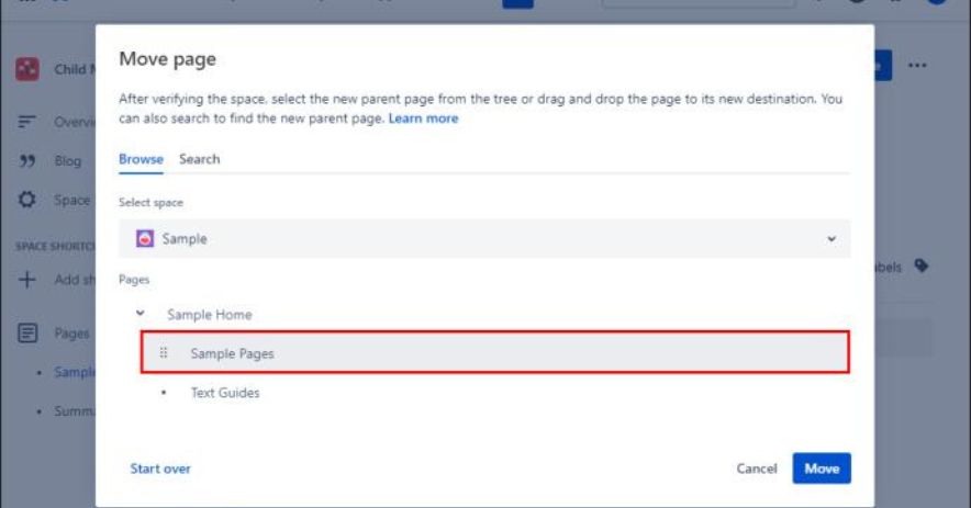 Delete a page out of the box in confluence