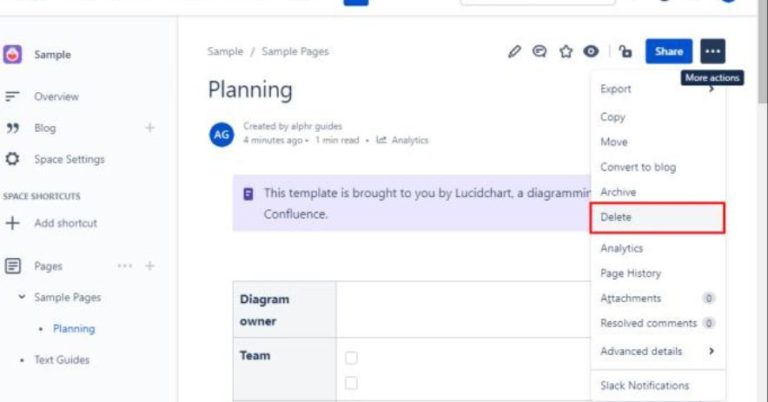 How to Delete a Page In Confluence
