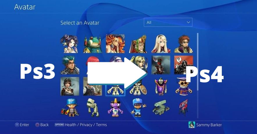 How to get ps3 avatars on ps4