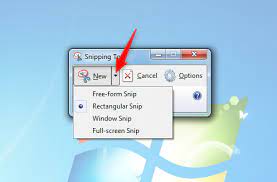 snipping tool not showing preview