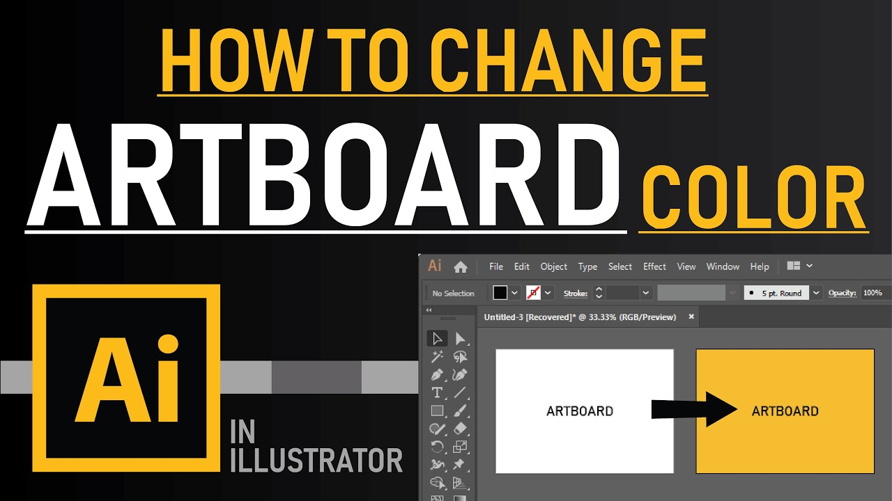 how to change artboard color in illustrator