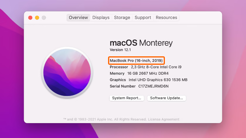 macbook pro serial number check