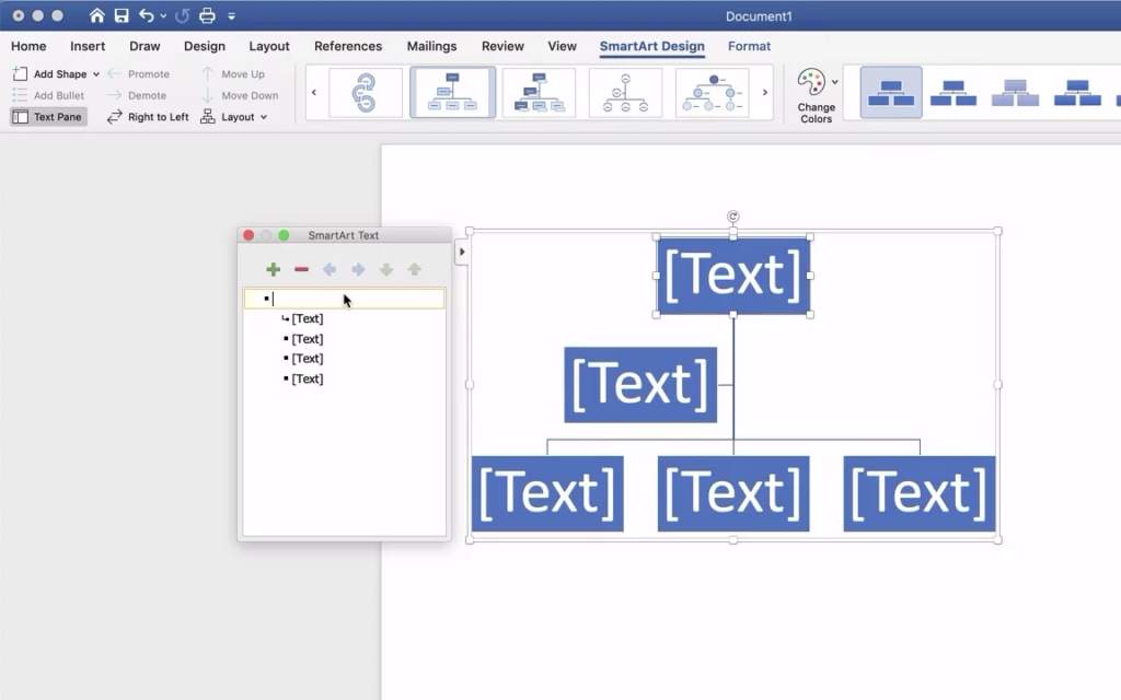 organization chart template word