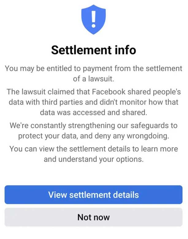 Facebook Privacy Settlement Payout