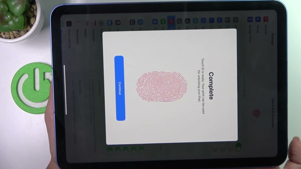 how to add fingerprint to ipad