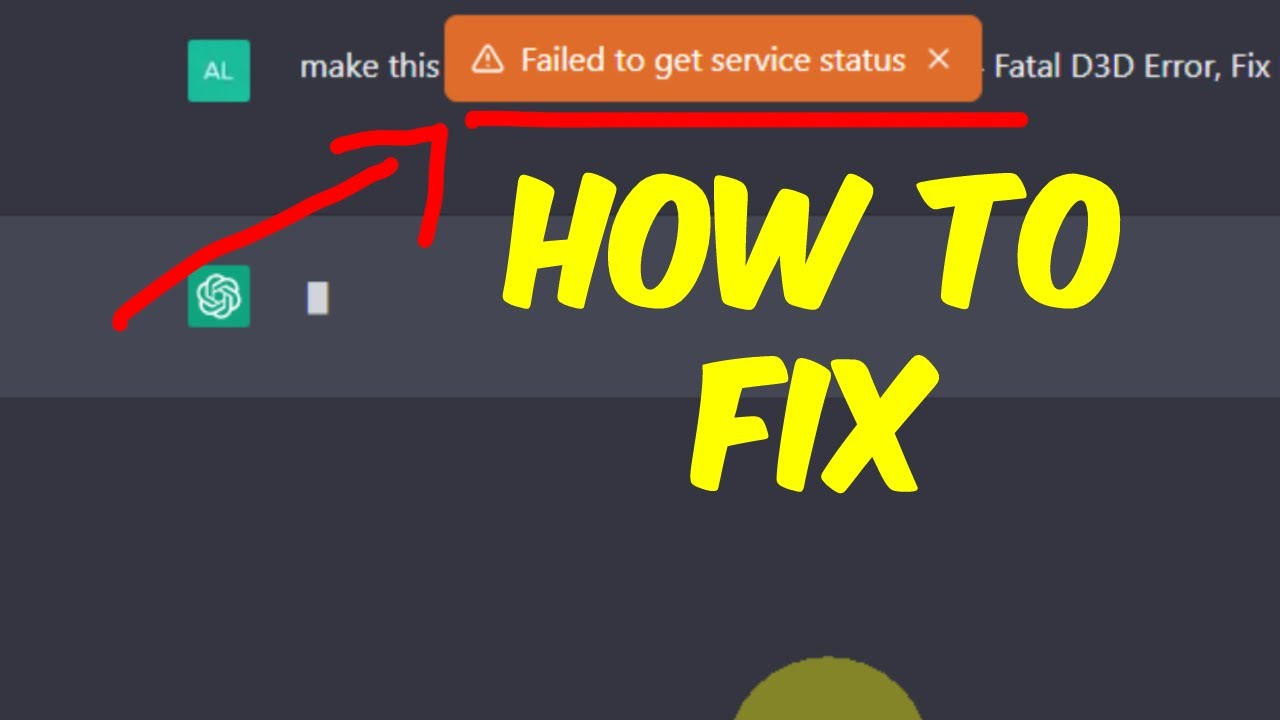 failed to get service status chatgpt