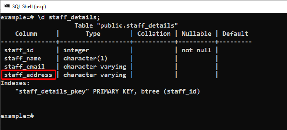 rename column postgres