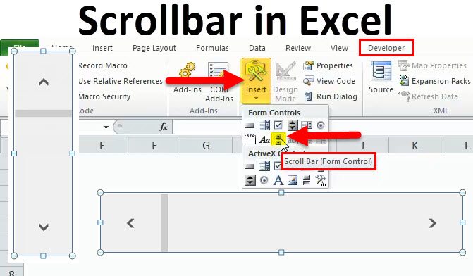 excel scroll bar too long