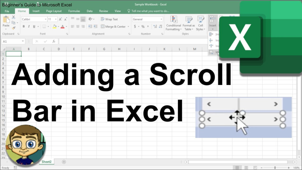 excel scroll bar too long