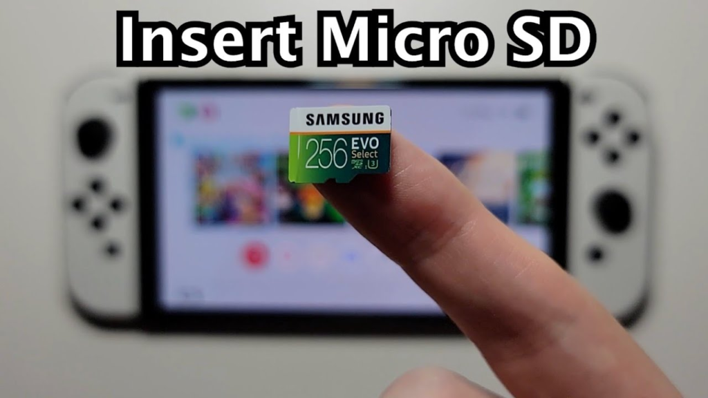 how to insert micro sd card into switch oled