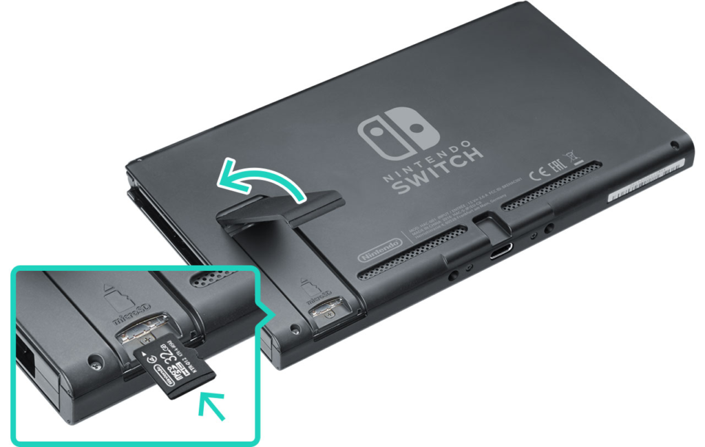 how to insert micro sd card into switch oled