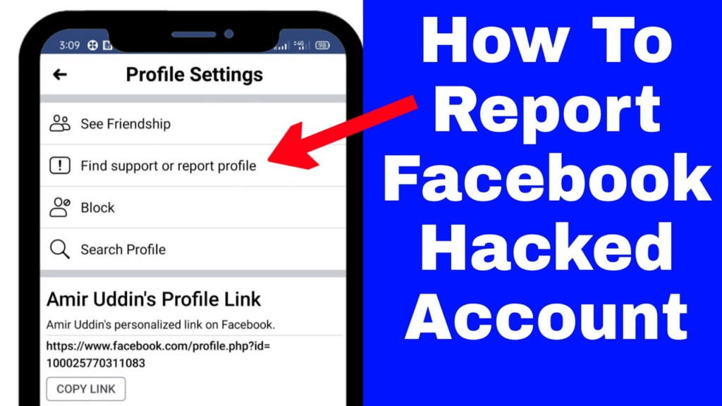 how to report facebook account is hacked