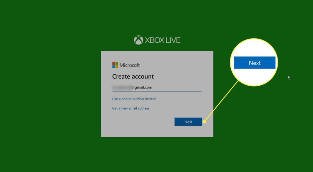 how to create a new xbox account