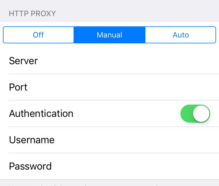 what is configure proxy on iphone