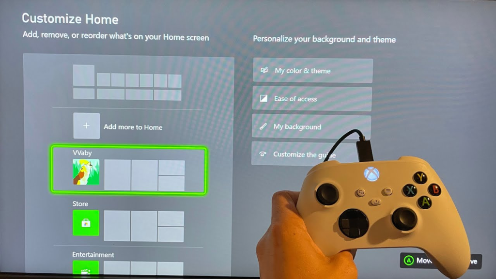 how to change xbox home screen