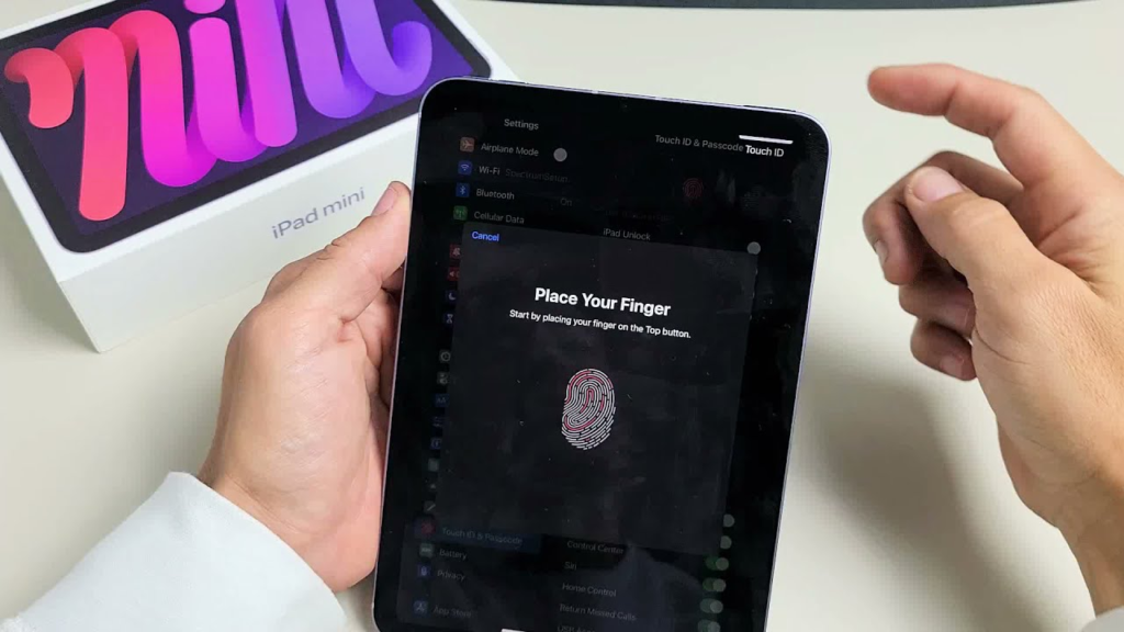 how to add fingerprint to ipad