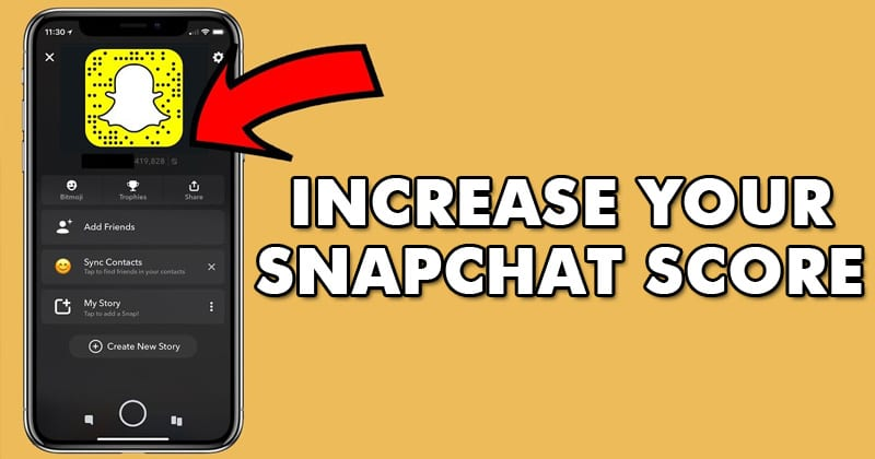 does your snapchat score increase with chats