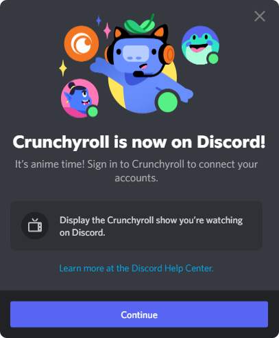 how to stream crunchyroll on discord